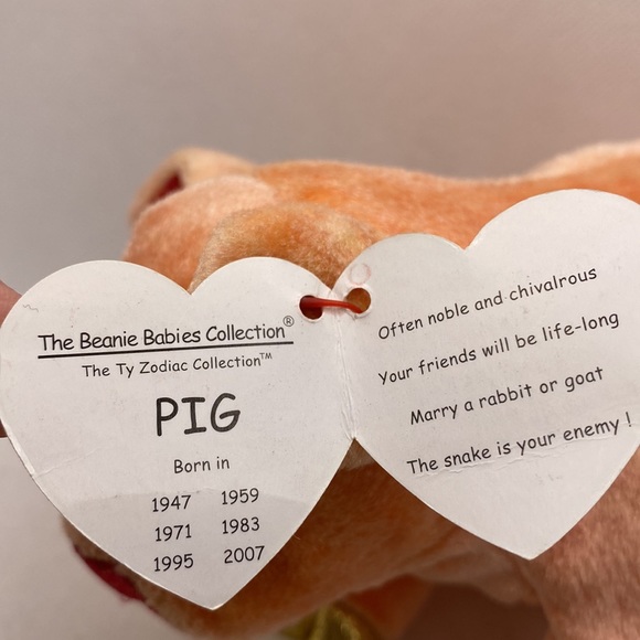 Ty Beanie Baby Zodiac Chinese New Year 2000 Pig Plush Soft Toy with Hang Tag - Picture 3 of 13